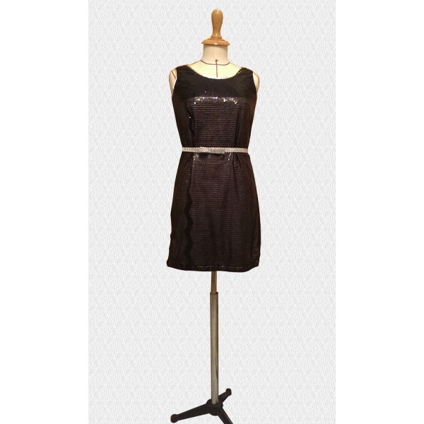 Black Sequined Dress