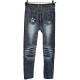 Asymmetric Ruching Glam shirt with Jeans Tights