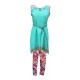 Rainbow Ruching shirt with Floral Tights