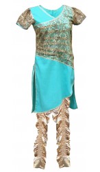 Peacock Pleat shirt with Rushed Silk Tights