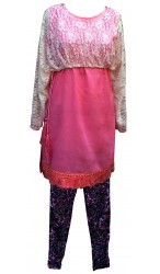 Rose Thrift Kimono with Cheetah print Tights