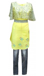 Daffodil cape Shirt with Jeans Tights