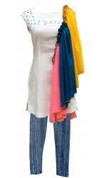 Butterfly Cascade shirt with Elegant Jeans tights